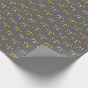 Papier Cadeau Gris, Faux Or 71e (Soixante-et-onzième) Événement