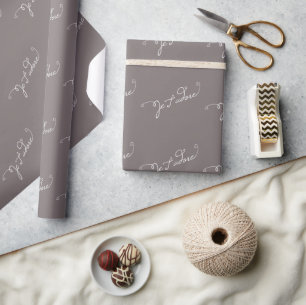 Papier Cadeau gris Je T'adore signifie que je t'adore