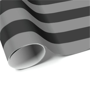 Papier Cadeau Gris moyen et bande noire