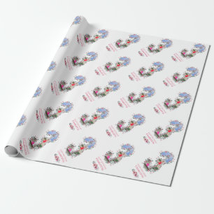 Papier Cadeau Gros 3ème anniversaire fille photo Collage Fleur r