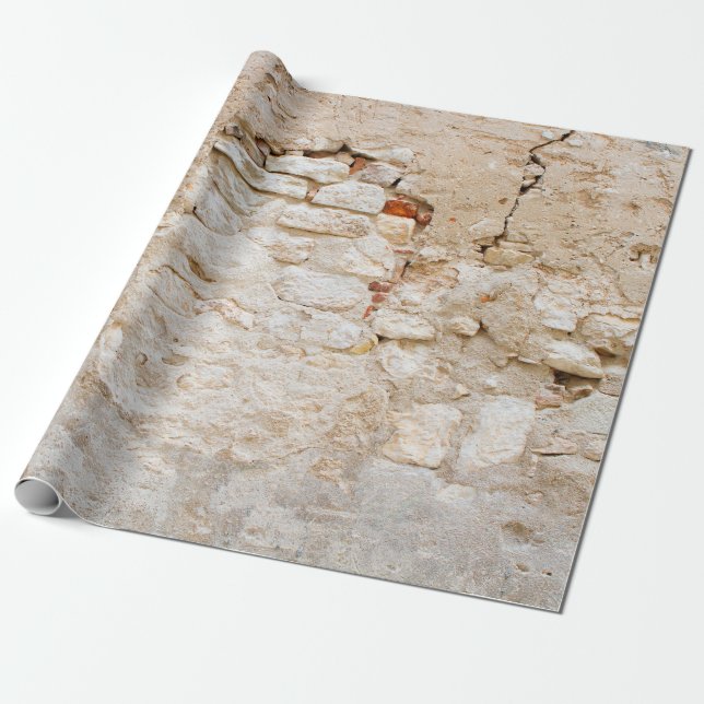 Papier Cadeau Gros plan de la texture de vieilles pierres wallab (Déroulé)