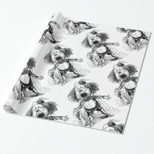 Papier Cadeau Gros Pleurant Garçon Drôle Dessin Dessin Larmes