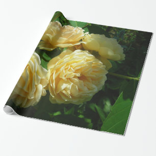 Papier Cadeau Groupe de roses jaunes