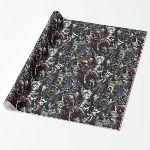 Papier Cadeau Groupe de zombi