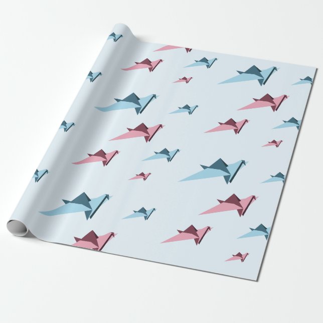 Papier Cadeau Grue de papier principale japonaise d'origami (Déroulé)