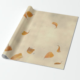 Papier Cadeau Grungy Florale Naturelle Terre Poppes Pétales Mulb