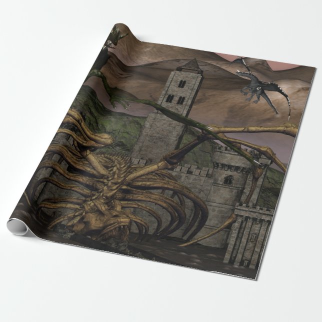 Papier Cadeau Guerre des dragons (Déroulé)