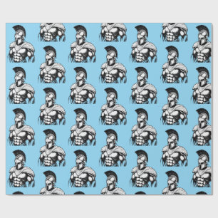 Papier Cadeau guerrier spartiate