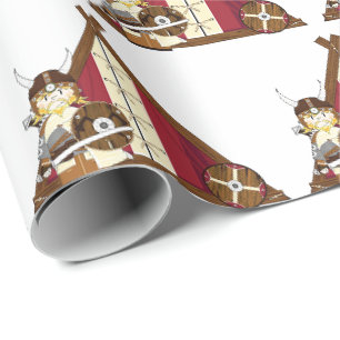 Papier Cadeau - Guerrier Viking
