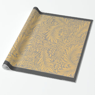 Papier Cadeau GUICHET DE L'MOTIF DE LA FEUILLE JAUNE William Mor