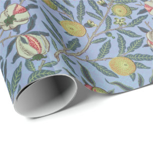 Papier Cadeau Guillaume Morris Fruit Pomegranate Blue Orament