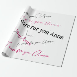 Papier Cadeau Guillemet personnalisé Cadeau de typographie