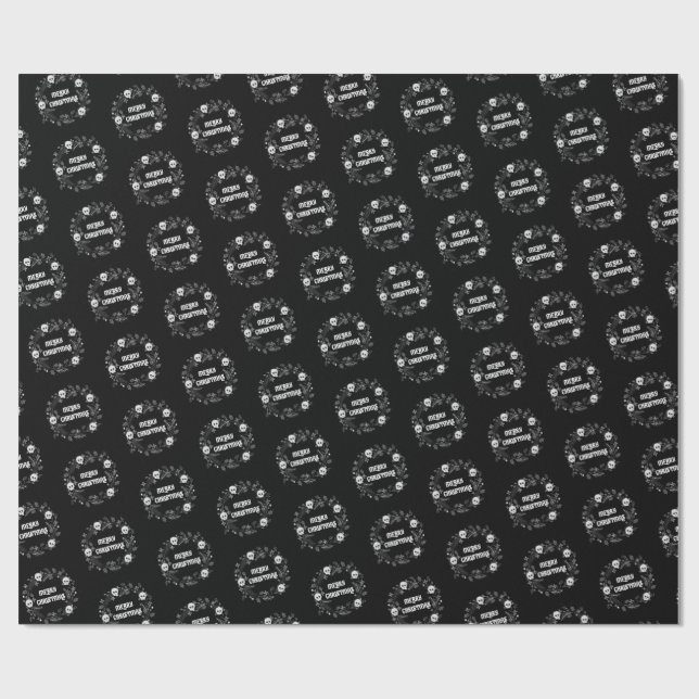 Papier Cadeau Guirlande gothique de Noël (Plat)