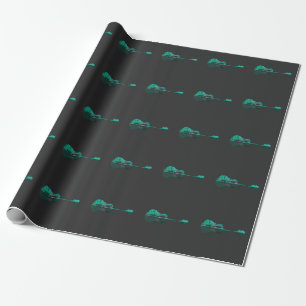 Papier Cadeau Guitar Lake Shadow Paysage Musique Amour Guitarist