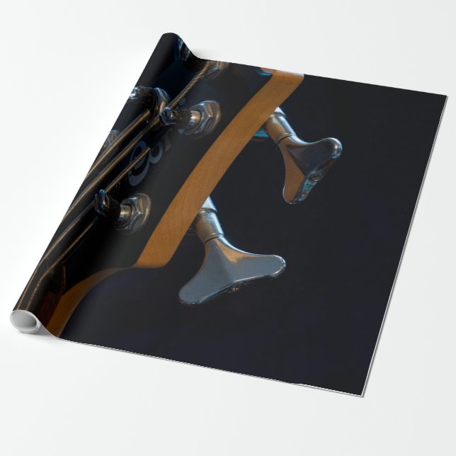 Papier Cadeau Guitare de basse cool (Déroulé)