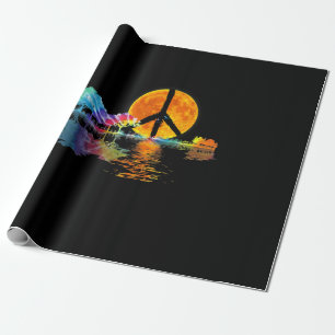 Papier Cadeau Guitare Guitare Lac Shadow Peace Love Guitare