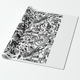 Papier Cadeau Guitare Lover   Cadeau Motif de guitare