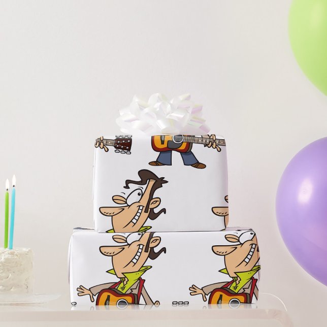 Papier Cadeau Guitare Man Rockstar (Créateur téléchargé)