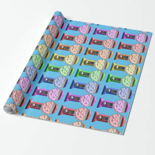 Papier Cadeau Gumball usine le motif d'arc-en-ciel de sucrerie