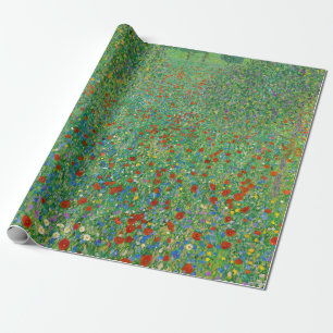 Papier Cadeau Gustav Klimt - Champ de coquelicots