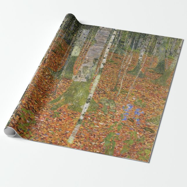 Papier Cadeau Gustav Klimt - Ferme Avec Birch Trees (Déroulé)