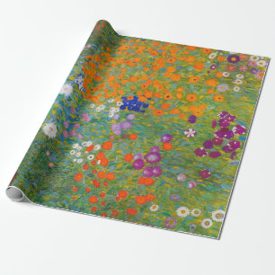 Papier Cadeau Gustav Klimt - Jardin de fleurs
