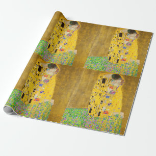 Papier Cadeau Gustav Klimt Le Beau Art Du Baiser