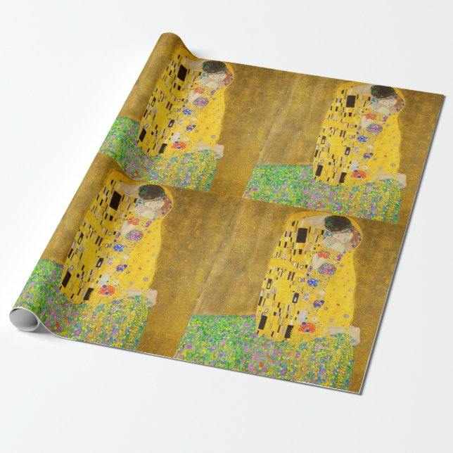 Papier Cadeau Gustav Klimt Le Beau Art Du Baiser (Déroulé)