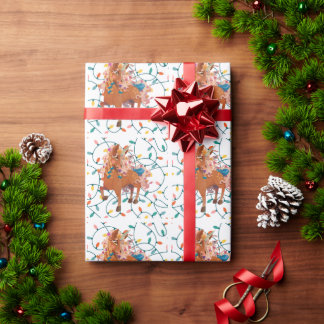 Papier Cadeau Gwenhwyer Lights Papier d'emballage de vacances