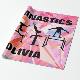 Papier Cadeau Gymnastique brisée Abstraite grande impression