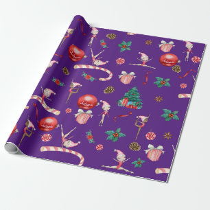 Papier Cadeau Gymnastique Enveloppement de Noël Papier personnal