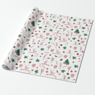 Papier Cadeau Gymnastique Enveloppement de Noël Papier Vacances 