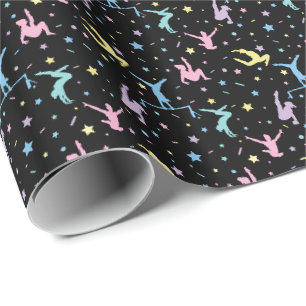 Papier Cadeau Gymnastique féminine Gymnastique féminine avec éto