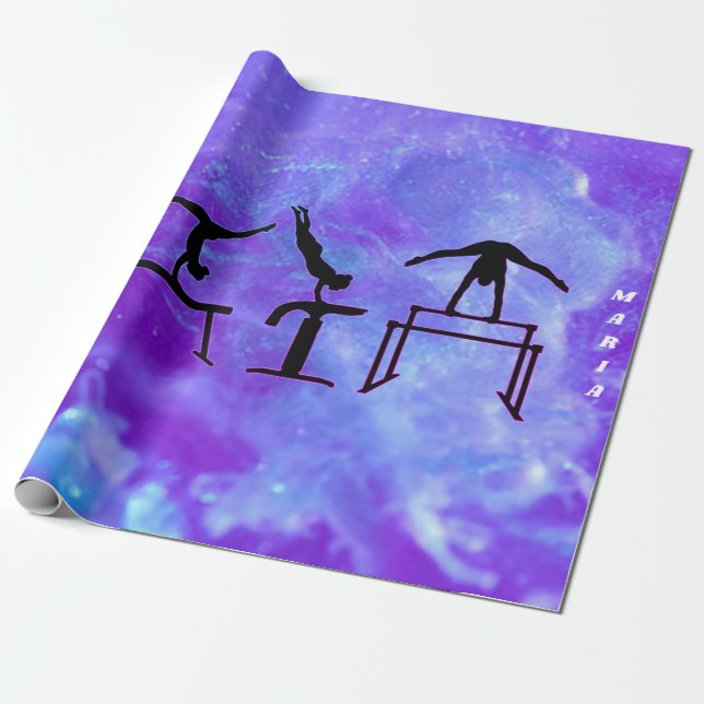 Papier Cadeau Gymnastique filles Galaxy (Déroulé)