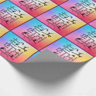 Papier Cadeau Gymnastique Mot-de-passe Rainbow Stars