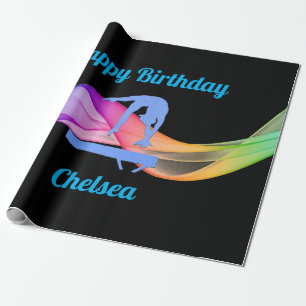 Papier Cadeau Gymnastique Papier d'enveloppement d'anniversaire