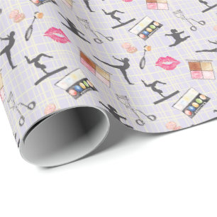 Papier Cadeau Gymnastique pour filles - Maquillage pour filles