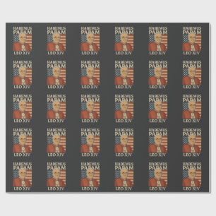 Papier Cadeau Habemus papam Pape Léon XIV Église chrétienne