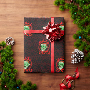 Papier Cadeau Hail Père Noël - Halloween Zombie plus petite impr