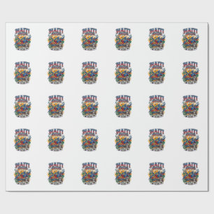Papier Cadeau Haïti Foot Skeleton Buteur Nations Style Affiche
