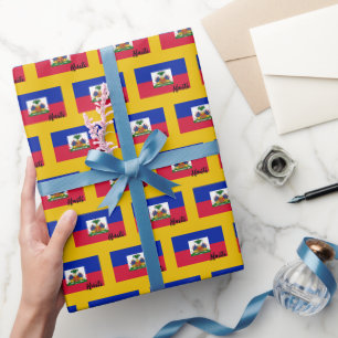 Papier Cadeau Haïti papier d'enveloppement, Drapeau haïtien patr
