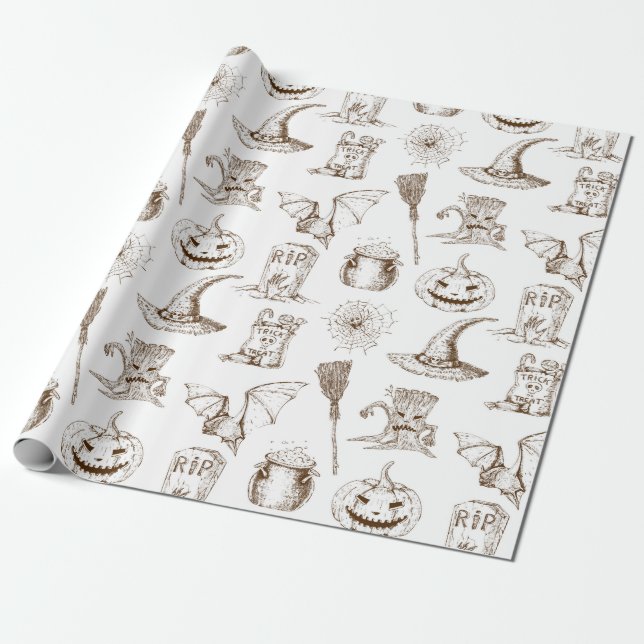 Papier Cadeau Halloween (Déroulé)