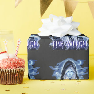 Papier Cadeau Halloween à thème sorcier