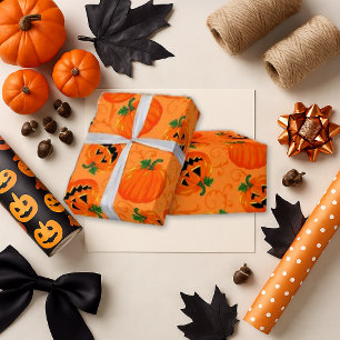 Papier Cadeau Halloween Charming Citrouille Party