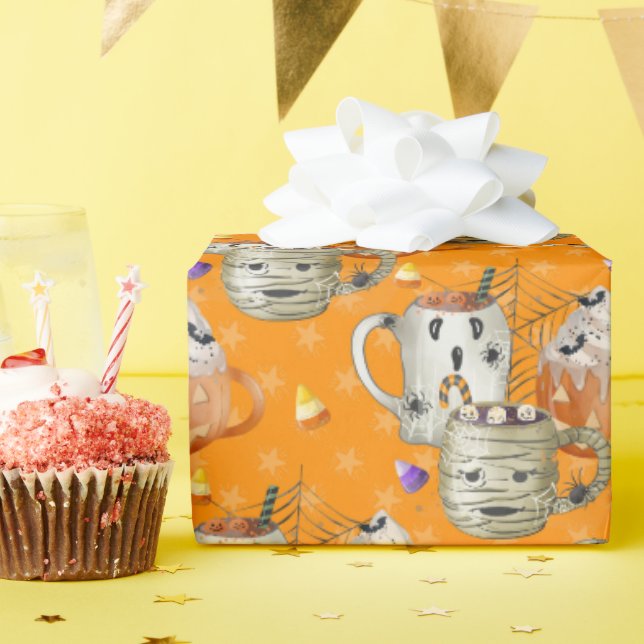 Papier Cadeau Halloween de la Mug Maman (Fête d'anniversaire)