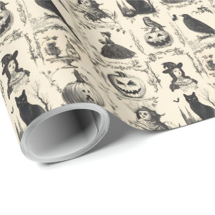 Papier Cadeau Halloween de l'époque victorienne vintage