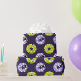 Papier Cadeau Halloween Éffrayant Spider Green Eyed Monster viol