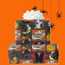 Halloween Enfants Nom de l'anniversaire de l'enfan