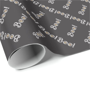 Papier cadeau Halloween enveloppant Cute BOO