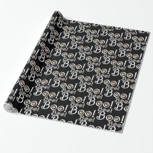 Papier cadeau Halloween enveloppant Cute BOO